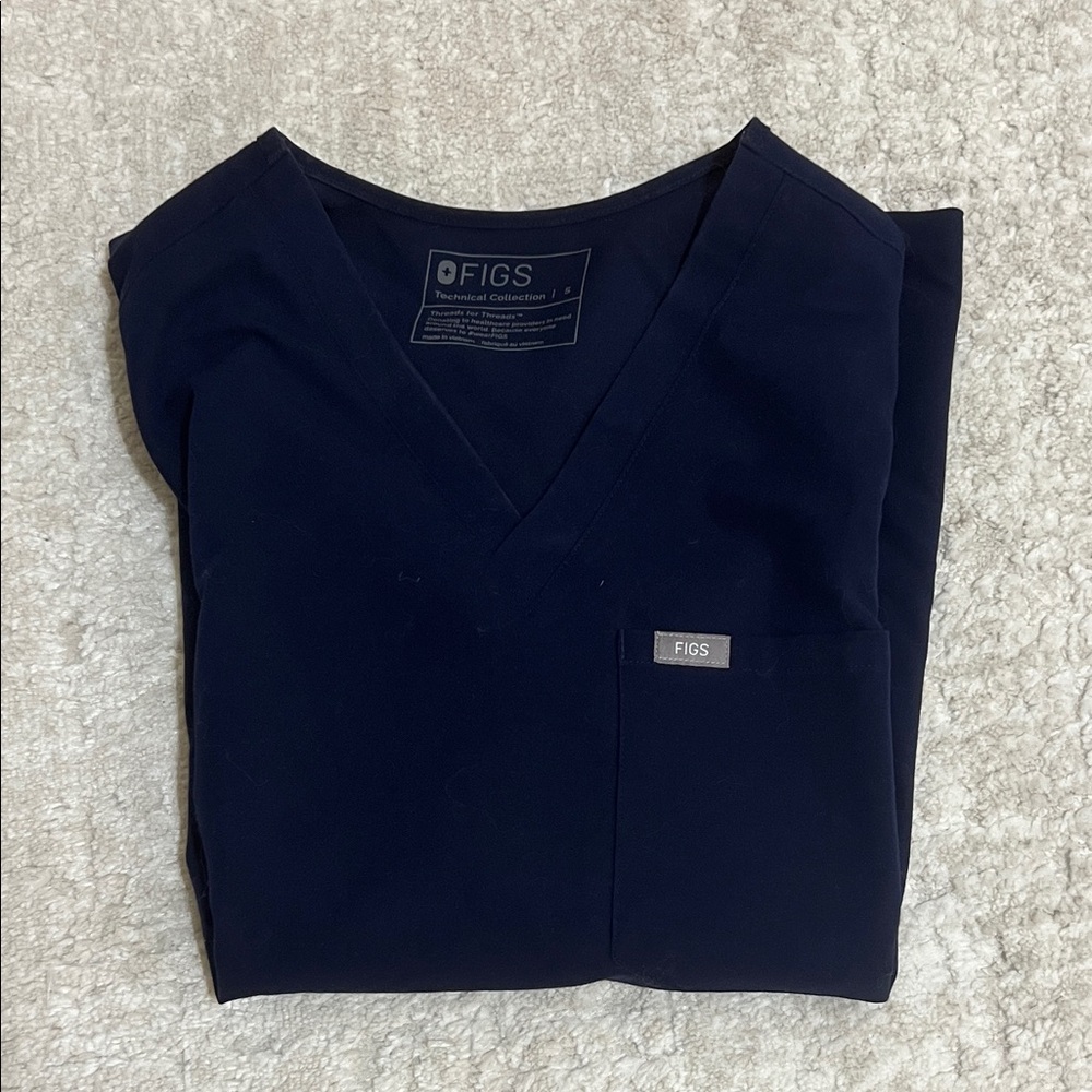 Figs Women’s Catarina Navy Blue Top